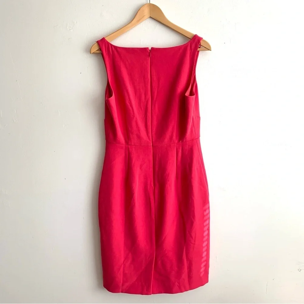 J. Crew Red Square Neck Knee Length Sleeveless Dress - Picture 8 of 9